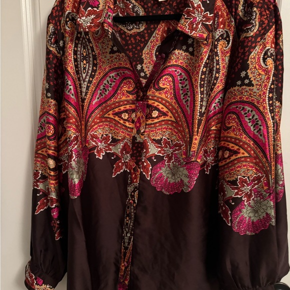 Brown and paisley print blouse by Monsoon in the UK size 18 - Picture 4 of 6